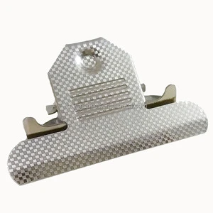 Checker Face Silver Paper Clamp Metal Spring Clip 85mm Bar Menus Clip Metal Butterfly Clipboard Clip for Drawing Writing Board