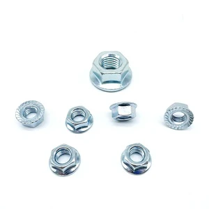 Din6923 Hexagon Flange Nut M5 M7 M8 Flange Nut Din 6923 Hex Flange Nut with Serrated