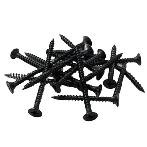 Industrial Black Carbon Steel Drywall Screw Class 4.8 & 6.8 Standard Thread M5 25mm Metric/Inch Sizes