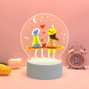 Custom Valentines Day Gift Birthday for Women Baby Wedding Favors Bridesmaid Guest Kids 3D UV Printing Night Light