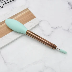New Arrival Silicone Stainless Steel Food Tong Non Slip Easy Grip Smart Locking Clip Handy Utensil