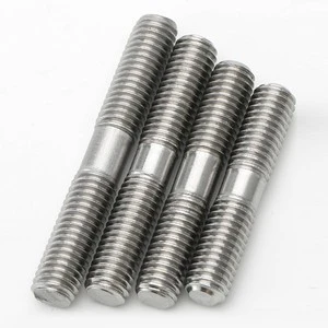 KAILUO 316 Stainless Steel Double-Headed Bolt Screw Stud Rod GB901 Equal-Length Tooth Stick Metric M6M8M10M12 Whitewash Finish
