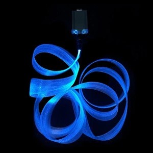 RSPOF Light up Fiber Optic Mesh 0.75mm X 105pcs LED Plastic Optical Fibre Mesh Lighting for Outdoor Tree Decoration
