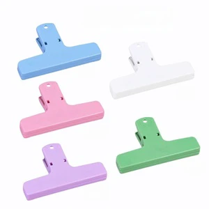 Custom Logo Plastic Strong Grip Multi Purpose Bag Sealing Clips Kitchen Food Storage Office Paper Clamp Bulk Clothes Pegs