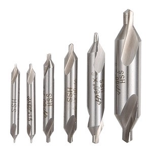 6pcs HSS Center Drill Bit Set Combined Countersink Tool 60 Degree Lathe Mill Wood and Metal Metalworking Drill Bits
