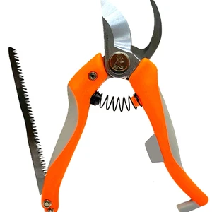 Industrial Grade Pruner Garden Shears with Folding Handle Durable Rubber and Plastic Material