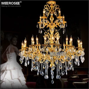 Traditional Chandelier Light 29 Lights Luxurious Bronze Pendant Lamp for Restaurant Bedroom Bedside Bar MD3134-L29