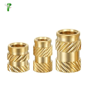 Wholesale Precision Brass Knurled Insert Nut-Custom CNC Machined Galvanized Threaded Bushing Automotive Industry Metric Class
