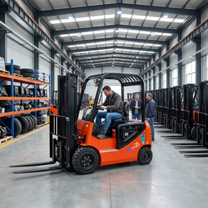 Promotion 2.5tons 76.8V Lithium-Ion Battery 4WD Hydraulic Side Shifter Seat Driving Mini Stacker Pallet Jack Electric Forklift