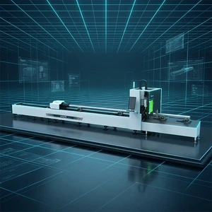 High Precision LXSHOW Production Metal Tube Laser Cutter LX62TE Laser Metal Pipe Tube Cutting Machine for Cutting Metal Pipe