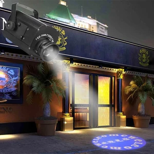 50W LED Aluminum Custom Logo GOBO Projector Light Shop Advertising Sign Dynamic Rotate Lamp