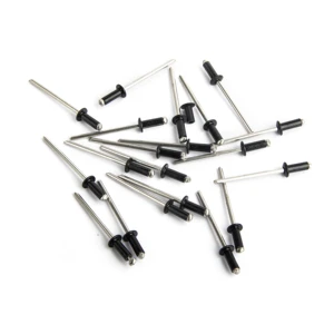 2.4mm-6.4mm Dome Head Black Painted Aluminium Blind Rivets Grey 7016 Blind Rivets Sizes 3mm 3.2mm 4mm Rivets