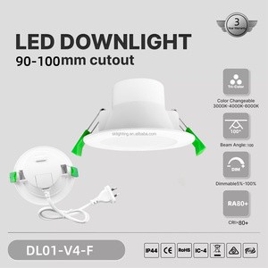 Downlight Australia New Zealand Standard TRI 3CCT 90mm IP44 Spot LED Down Light SAA Dimmable Aluminum Home Hotel Spot Light Lamp