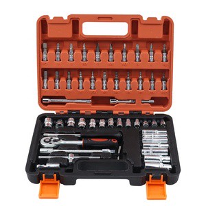 Auto Repair Tool Kit 1/4 Inch Socket Wrench Set Ratchet Screwdriver Bit Spanner Set Durable Hand Tools Automotive Repair Kit