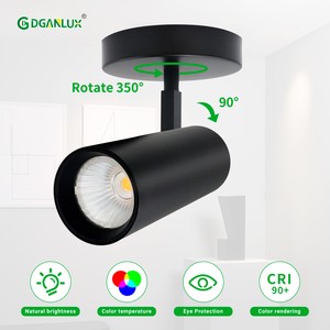 Modern Commercial Aluminum Ceiling Surface Mounted ETL Certified COB Chip 20W CRI90 Led Spotlight Dimmable for Art Museum Office