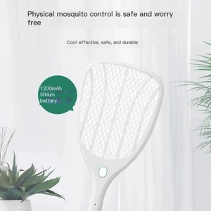 Rechargeable Electric Mosquito Fly Swatter 3200V High Voltage LED Light 1200mAh Battery 3-4H Fast Full Charging Bug Zapper