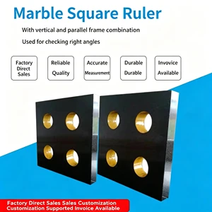 Marble Square Ruler, Class 000, 90°, For Measure/Inspect/Test Straight Edge, Angle Ruler, Reference Ruler