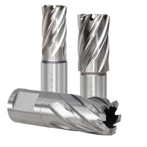 HSS Annular Cutter 25/50mm Magnetic Drill Bit Weldon Shank Hollow Core Drill Bit Hole Saw Cutter High Cutting Depth Drill Bits