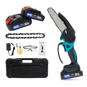 Industrial Grade 21V 2000mAh Li-ion Battery Powered 600W 150mm Cutting Capacity OEM Portable Handheld Electric Cordless Chainsaw