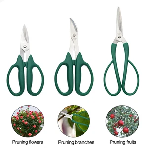 3pcs Professional Pruning Shears Set Household Bonsai Plant Trimming Scissors Industrial Manual Prunering Shears