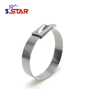 Customized Logo Ss304 Stainless Steel Self-locking Cable Ties Pipe Clamps