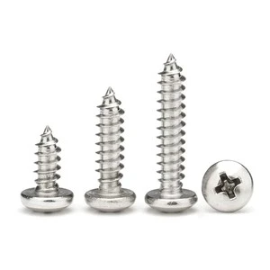 High Quality Cross Recessed 316 Stainless Steel Metric Self Tapping Screws for Assembly