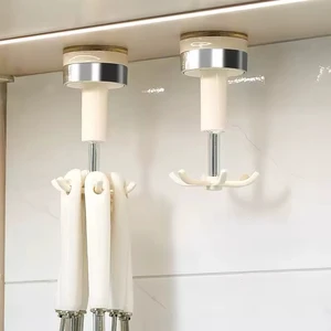 360 Degree Rotating Self-Adhesive Suction Cup Hook Foldable Flexible Strong Load Capacity Kitchen Utensil Clothing Bathroom
