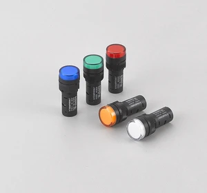 SHSNAO SAD16-16C 16MM ABS Plastic Screw Terminal Indicator Light SAD16LED Signal Lamp Multicolor Dustproof IP53 High Brightness