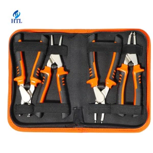 HTL 4 Pcs Snap Ring Pliers Set Circlip Pliers With Straight/Bent Jaw 7