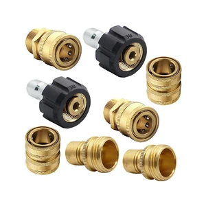 New Style Pressure Washer Fittings Kit M22 14mm Quick Connect Gun To Wand Adapter Set