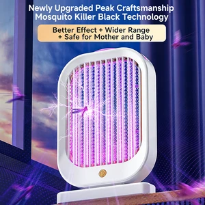 Electric Mosquito Lamp Rechargeable Portable Bug Zapper USB Double-sided Smart Pest Control Insect Killer Bug Zapper
