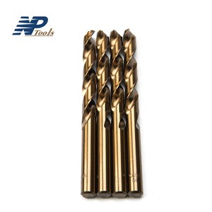 Naipu Amber Color Cobalt HSS Twist Drill Bit Straight Shank For Stainless Steel And Hard Metal
