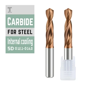 5D Universal High-Performance Solid Carbide Drill Bit Through-Coolant Internal Cooling for Steel Stainless Steel Model