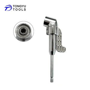 105 Degree Magnetic Right Angle Corner Drill Adapter With Bit Holder, 1/4 Inch Hex Shank For Screwdriver Drill Tight Space Work