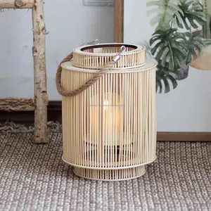 Simple design handheld bamboo lantern