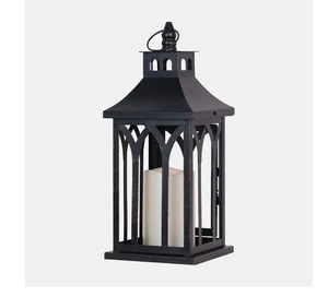 Black Color Customize Size Lantern for Wall Decoration Premium Quality Metal Glass Portable & Durable Lantern for Home Decor