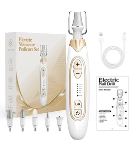 5 Working Modes Portable Professional Pedicure Kit Rechargeable Nail Drill Mini Electric Manicure