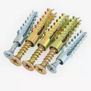 Zinc Plated Silver Galvanized Christmas Tree Anchor Metal Expansion Tube Hollow Brick Lightweight Self-Tapping Screws