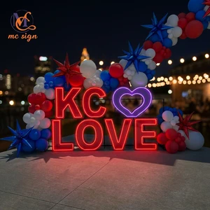Factory Fast Shipping 3ft 4ft LED Marquee Letters Custom Metal Waterproof Marquee Numbers for Party Supplies Wedding Decor