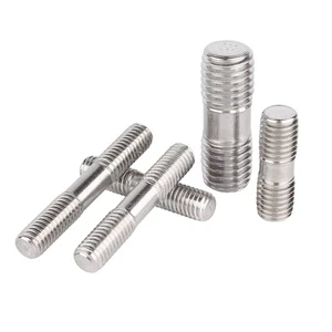M6 M8 M10 M12 M14 M16 M18 M20 201 Stainless Steel GB901 Double Head Cylindrical Rod Screw Thread Rod Metric Double Head Bolt