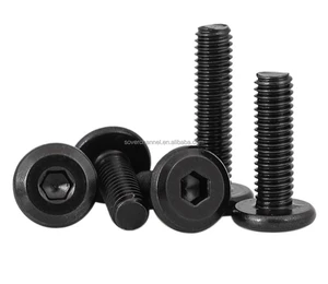 Black Zinc Plated Stainless Steel Industrial Use Low Profile Head Screws Cap Style Hex Socket Drive Carbon Steel Various Sizes