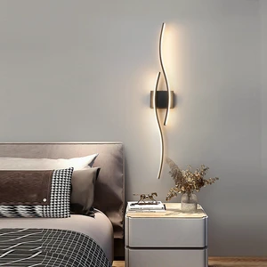 Wirelesscharging Walllamp,long Strip Wall Lamp, Living Room Background Wall Grille Lamp,staircase Wall Lamp,bedroom Bedside Lamp