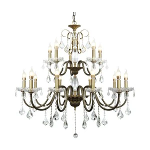 15 Bulbs Modern Luxury Brass Chandelier Pendant Lights 220V Switch Control Traditional Design for Hotel Adjustable Beam Angle
