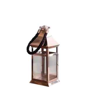 Fancy Look White Metal Lantern With Glass Panels Durable Design For Home Decoration Indoor Outdoor Use Wedding Lantern