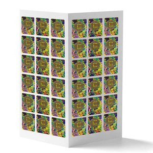 Customized Laser Logo Anti-counterfeit Hologram Adhesive Sticker Glossy UV PET Material