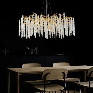 Modern Chandeliers Home Luxury Crystal Chandelier Tree Branch Crystal Tassel Chandelier
