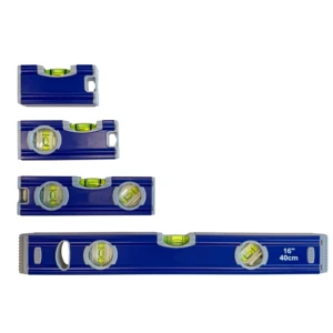 4pcs High Accuracy Aluminum Spirit Level Set Magnetized with Magnifying Bubble