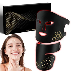 LED Therapy Mask Silicone Face Mask Red Blue Yellow Infrared Light Skin Rejuvenation Wrinkle Remover Anti Aging Acne Treatment