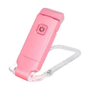 Portable 3 Color Temperatures Stepless Dimmable Clip on Night Book Reading Light USB Rechargeable Mini LED Book Light