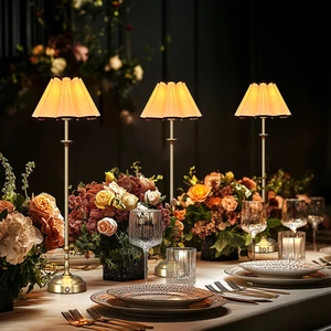 23 Inches European Style Cordless Rechargeable Table Lamp for Restaurants Hotel Wedding Light Rechargeable Lamp